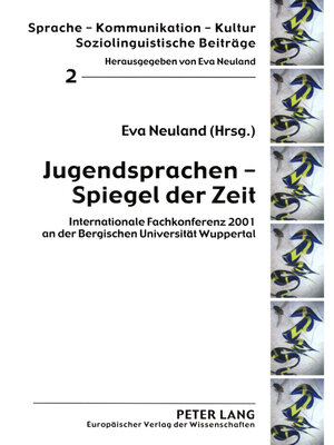 cover image of Jugendsprachen – Spiegel der Zeit